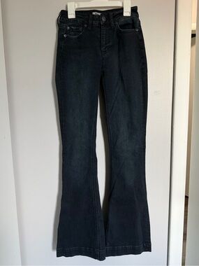 tokyo Darling Black Wide-Leg Flare Jeans